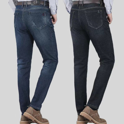 Vaqueros elásticos de hombre, de cintura alta y corte recto