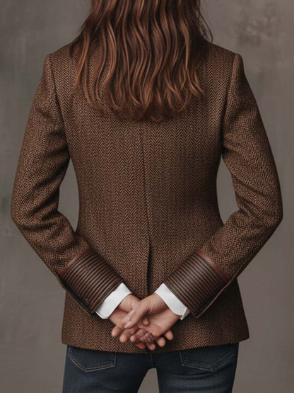 Francesca | Blazer con detalles de estampado de espiga
