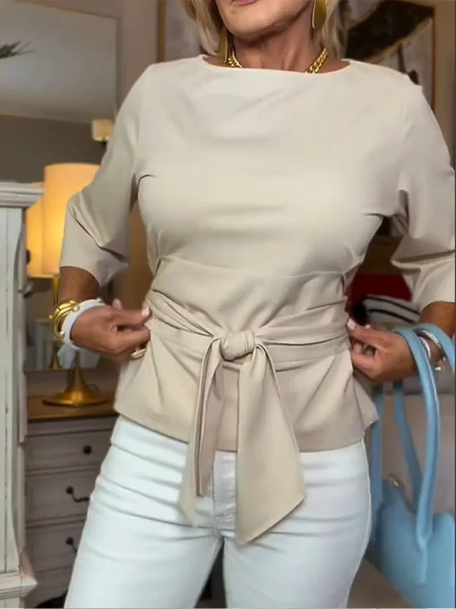 Sorelia | Camiseta informal para mujer con lazo para atar