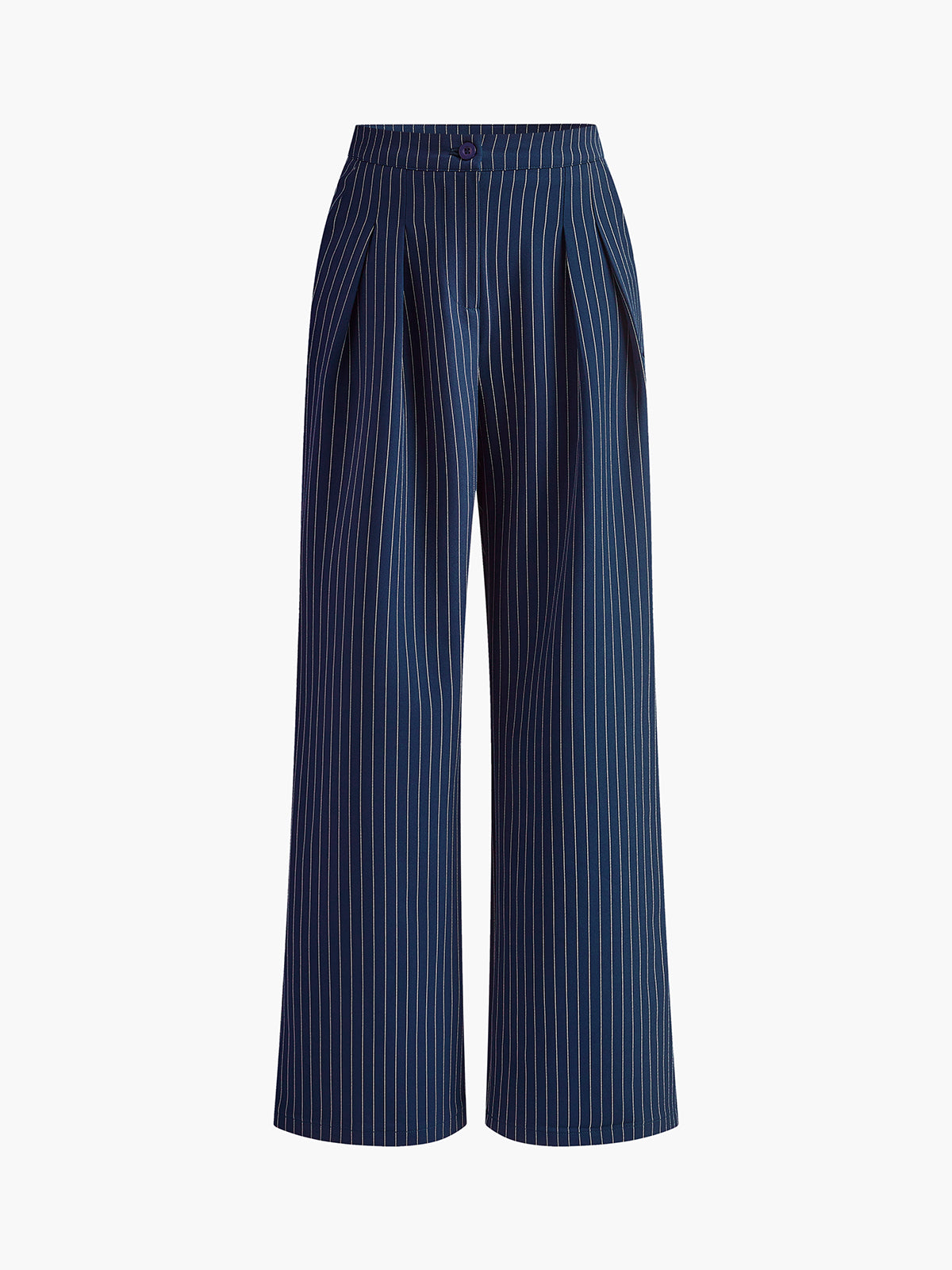 Laia | Pantalones de pierna ancha con pliegues y rayas