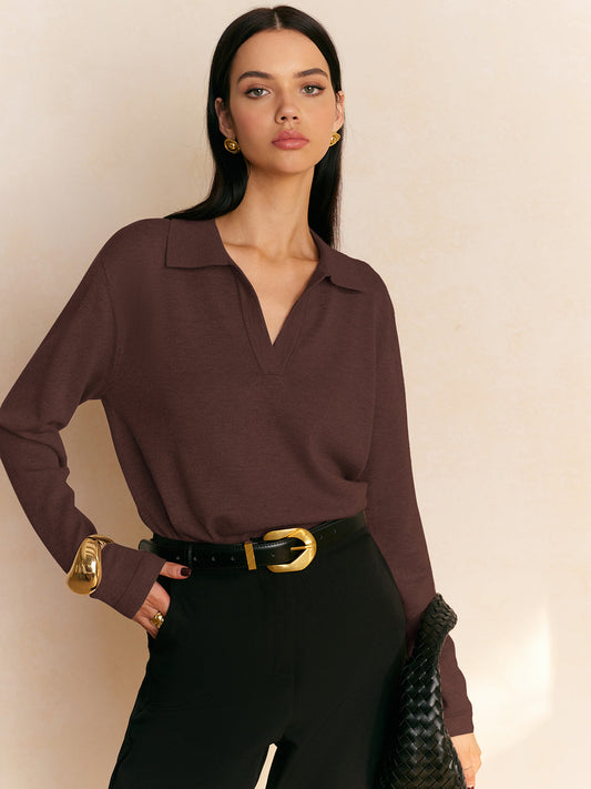 Vela | Jersey fino con cuello de polo