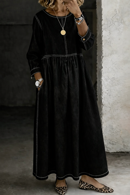 Zephyrelle - Vestido largo de vaqueros vintage