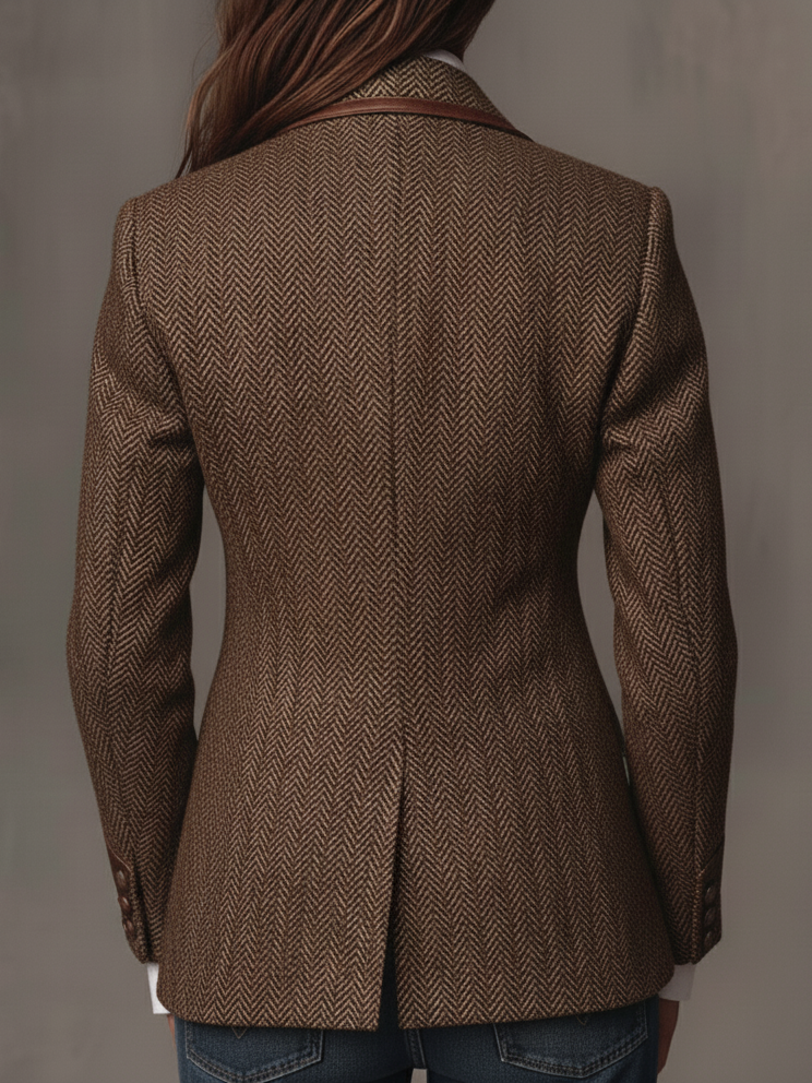 Francesca | Blazer con detalles de estampado de espiga