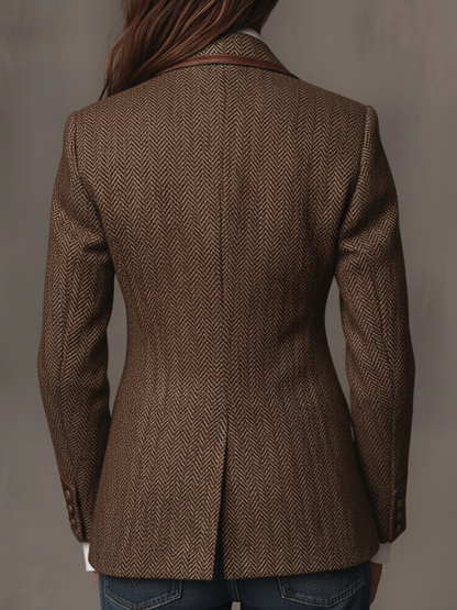 Francesca | Blazer con detalles de estampado de espiga