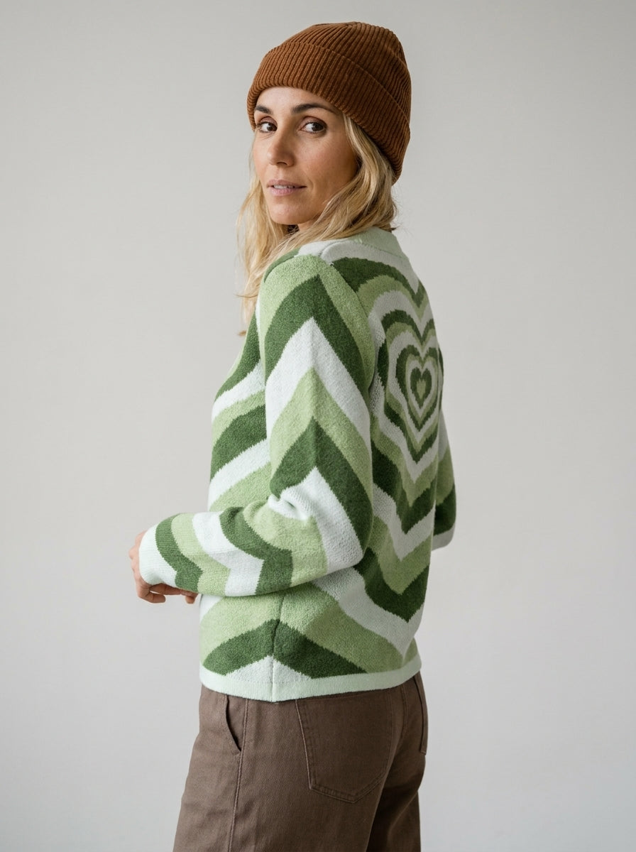 Cálida | Jersey con motivo de corazones