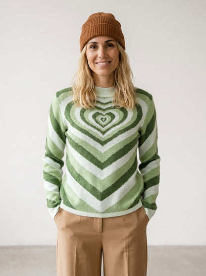 Cálida | Jersey con motivo de corazones