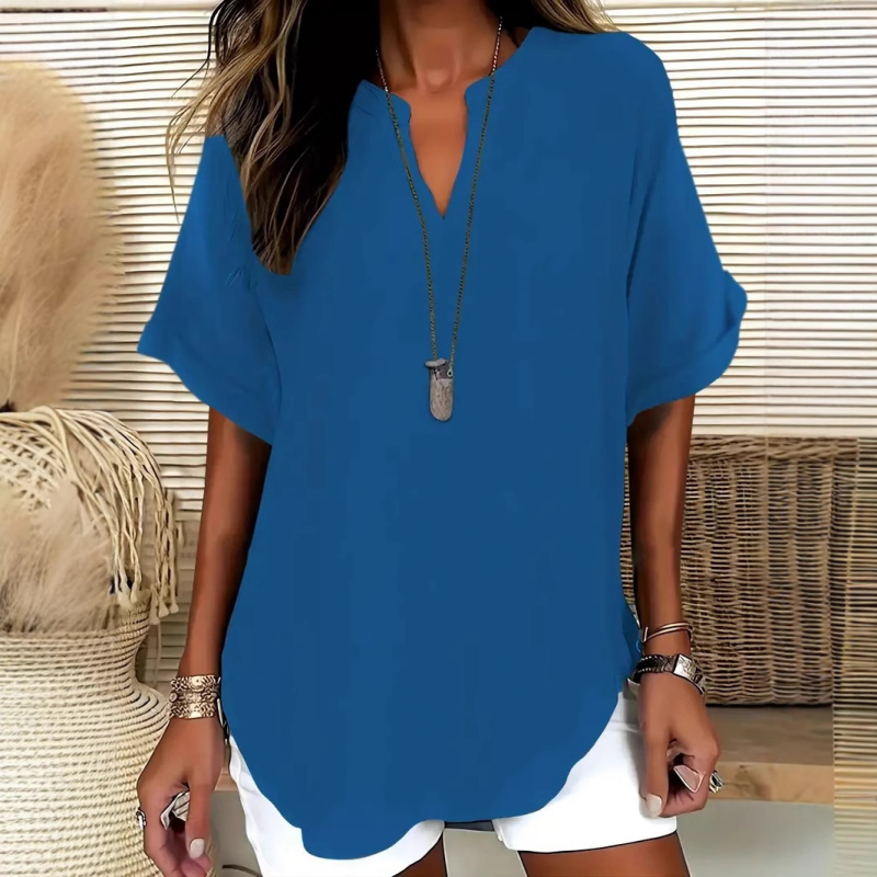 Avelia | Blusa informal de mujer, holgada y de color liso.