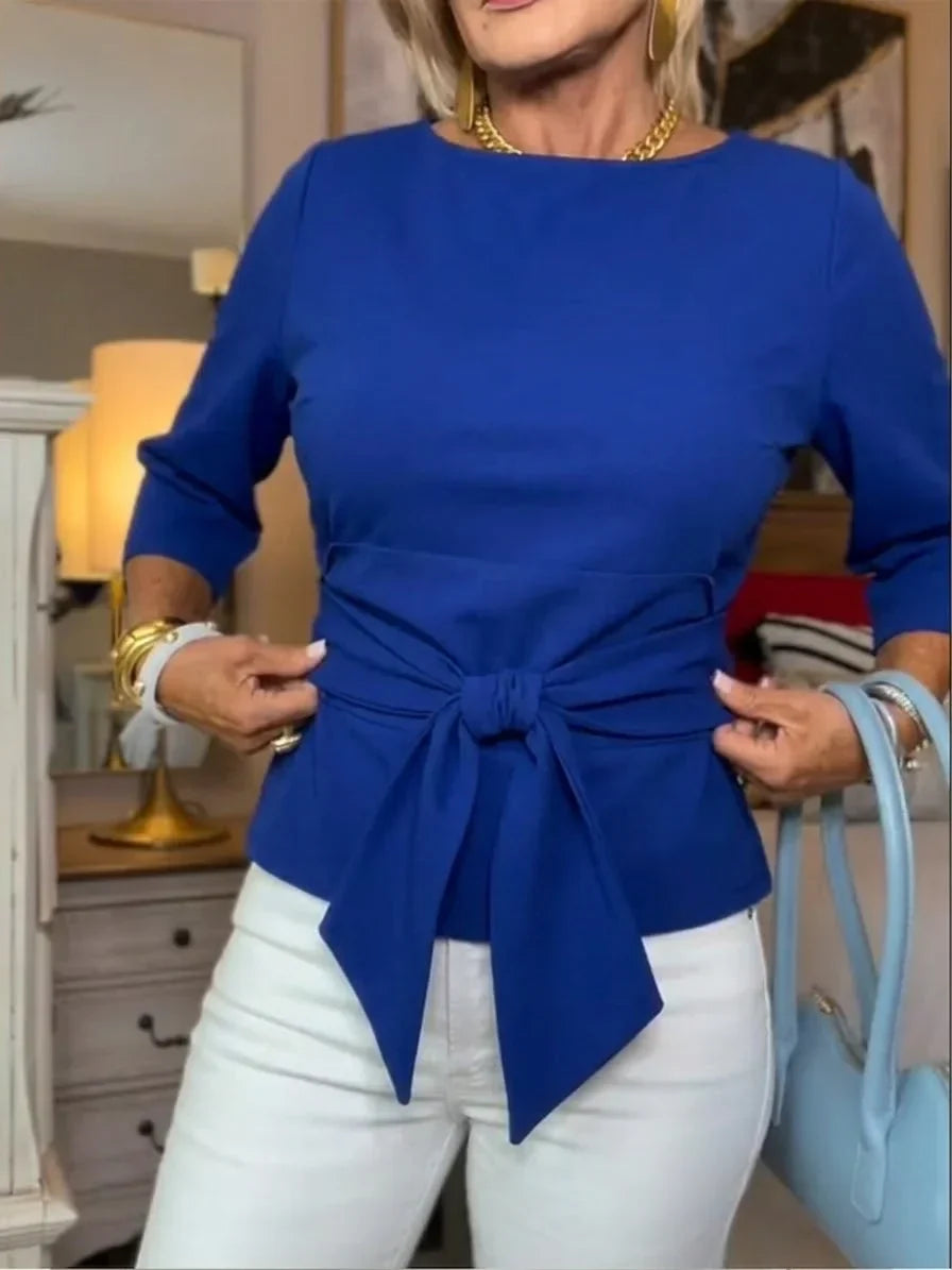 Sorelia | Camiseta informal para mujer con lazo para atar