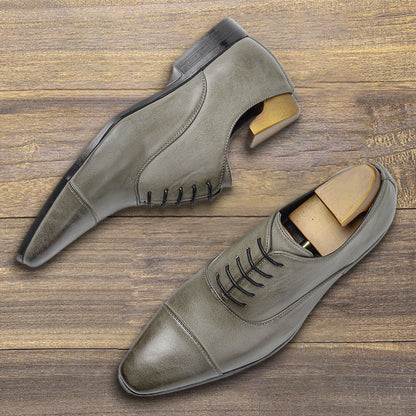 Zapatos de piel de hombre de estilo ejecutivo con puntera puntiaguda