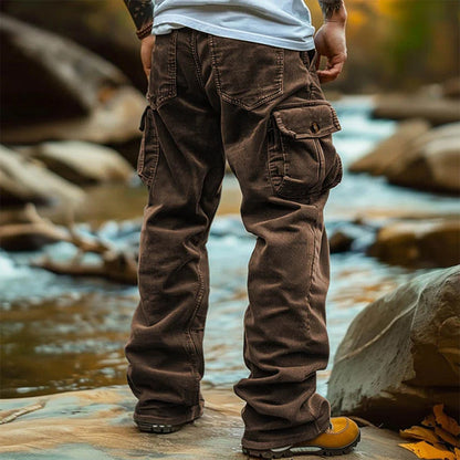 Pantalon cargo décontracté pour homme avec poches